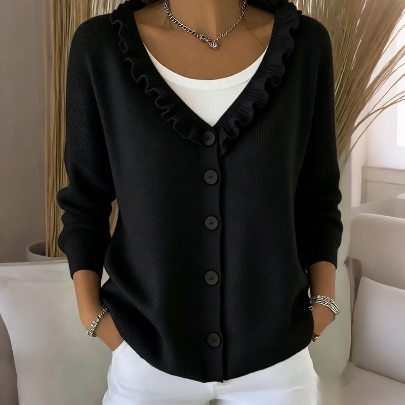 ✨2026 Collection at 50% OFF🎁Women's Ruffle Collar Knit Cardigan
