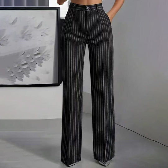 ✨Hot Sale 50% OFF 👖Women's High-Waisted Striped Wide-Leg Pants