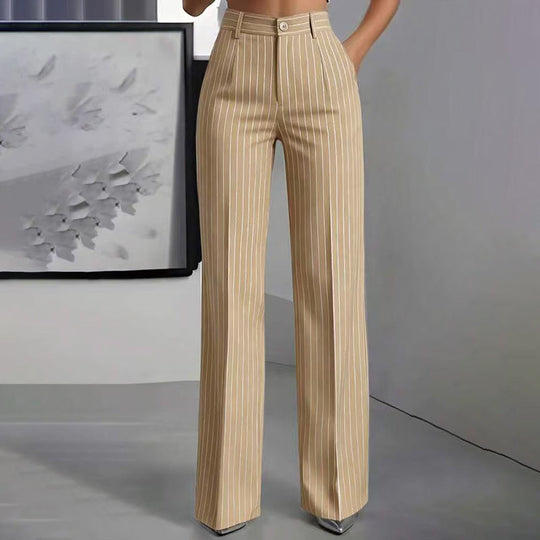✨Hot Sale 50% OFF 👖Women's High-Waisted Striped Wide-Leg Pants