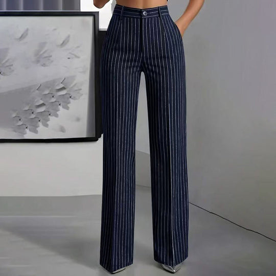 ✨Hot Sale 50% OFF 👖Women's High-Waisted Striped Wide-Leg Pants