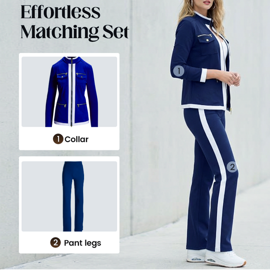 ✨ Women's Sporty Chic Two-Piece Tracksuit Set – Stylish Comfort For Everyday & Travel🤍