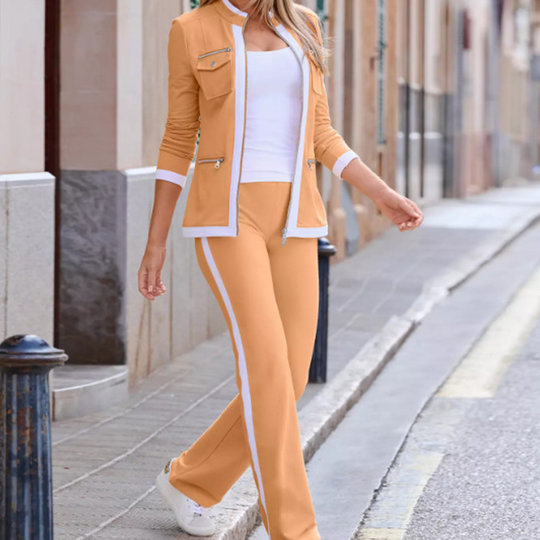 ✨ Women's Sporty Chic Two-Piece Tracksuit Set – Stylish Comfort For Everyday & Travel🤍