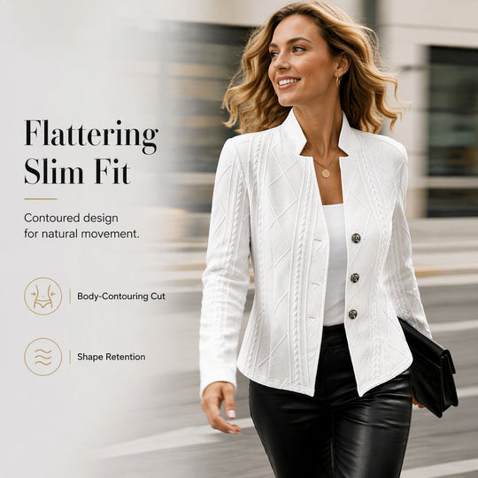 ✨Women's Textured Button Down Blazer Jacket – Effortless Elegance for Every Occasion