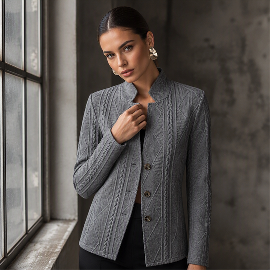 ✨Women's Textured Button Down Blazer Jacket – Effortless Elegance for Every Occasion