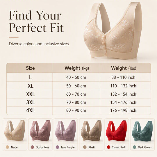 ⏰Buy 1 Get 1 Free💃Front Closure Wire-Free Bra for Elderly Women Seamless Vest Style Plus Size
