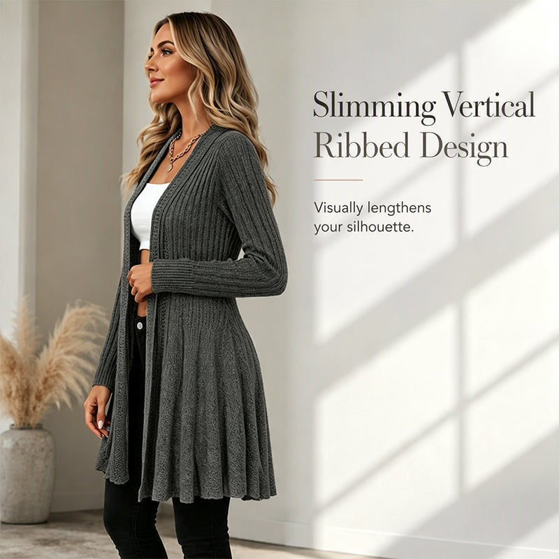 Women's Elegant Open Front Cardigan