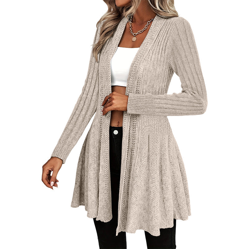 Women's Elegant Open Front Cardigan