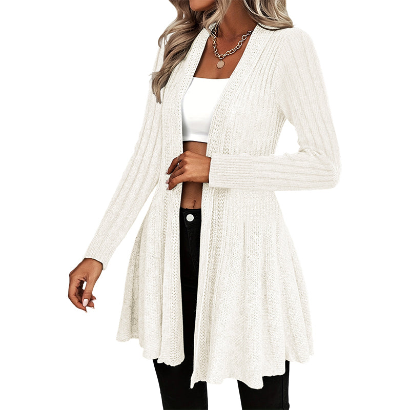 Women's Elegant Open Front Cardigan