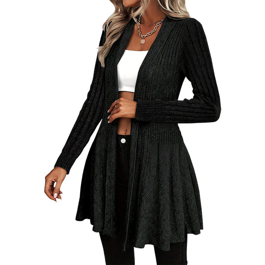 Women's Elegant Open Front Cardigan