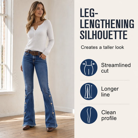 Women High Waisted Distressed Flare Jeans