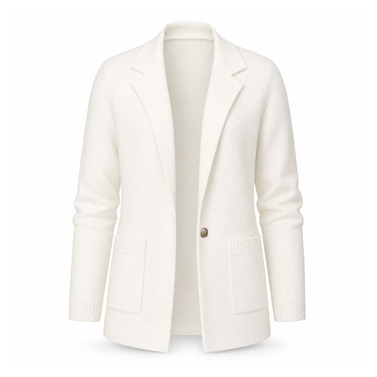 ✨ Blazer Look, Cardigan Comfort | Women's Lapel-Collar Knit Cardigan