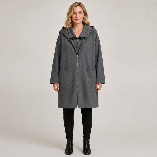 ✨New Arrivals & Special Offers-Women's Hooded Mid-Length Jacket with 2 Zippers
