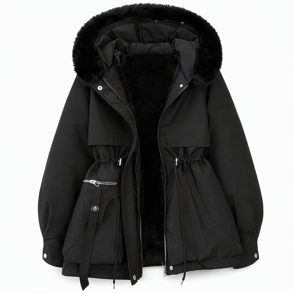 🔥Women's Winter Faux Fur Padded Parka ❄️Cozy Fleece Lined Winter Jacket