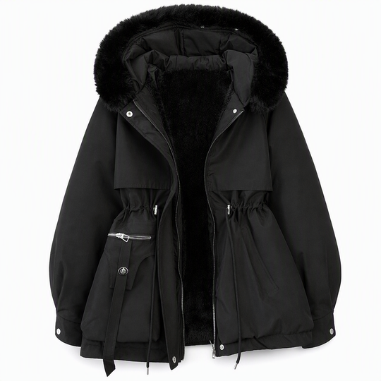 🔥Women's Winter Faux Fur Padded Parka ❄️Cozy Fleece Lined Winter Jacket