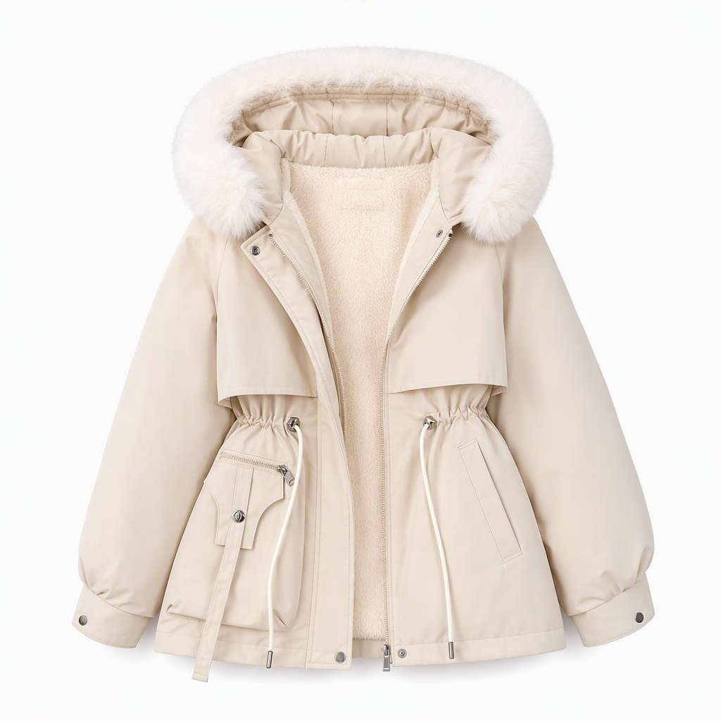 🔥Women's Winter Faux Fur Padded Parka ❄️Cozy Fleece Lined Winter Jacket