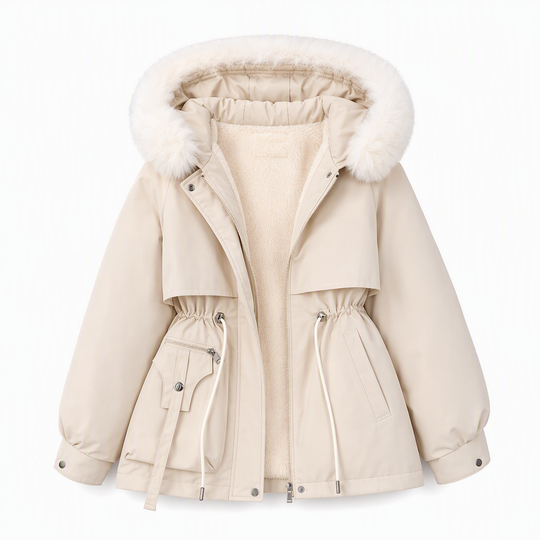 🔥Women's Winter Faux Fur Padded Parka ❄️Cozy Fleece Lined Winter Jacket