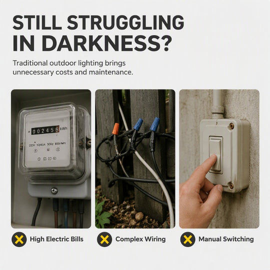 ☀️Solar Outdoor Accent Light – no wiring, no electricity bills. 3 LEDs auto-light up gutters, fences & walls at night. Simple, safe, solar! 🏡✅
