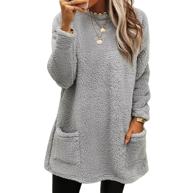 🍂LAST DAY SALE 60% OFF👍✨☁️Women's Warm Crew Neck Long Sleeve Top