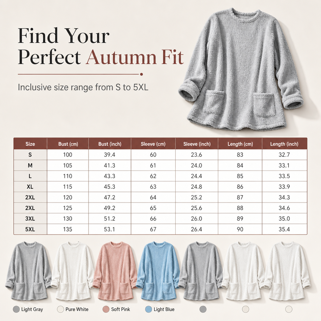 🍂LAST DAY SALE 60% OFF👍✨☁️Women's Warm Crew Neck Long Sleeve Top