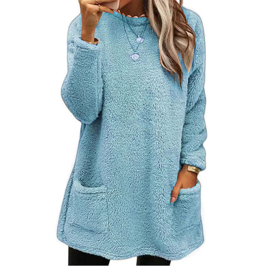 🍂LAST DAY SALE 60% OFF👍✨☁️Women's Warm Crew Neck Long Sleeve Top