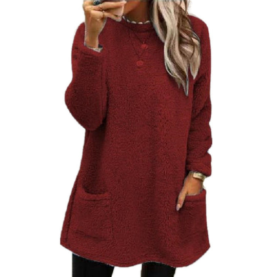 🍂LAST DAY SALE 60% OFF👍✨☁️Women's Warm Crew Neck Long Sleeve Top