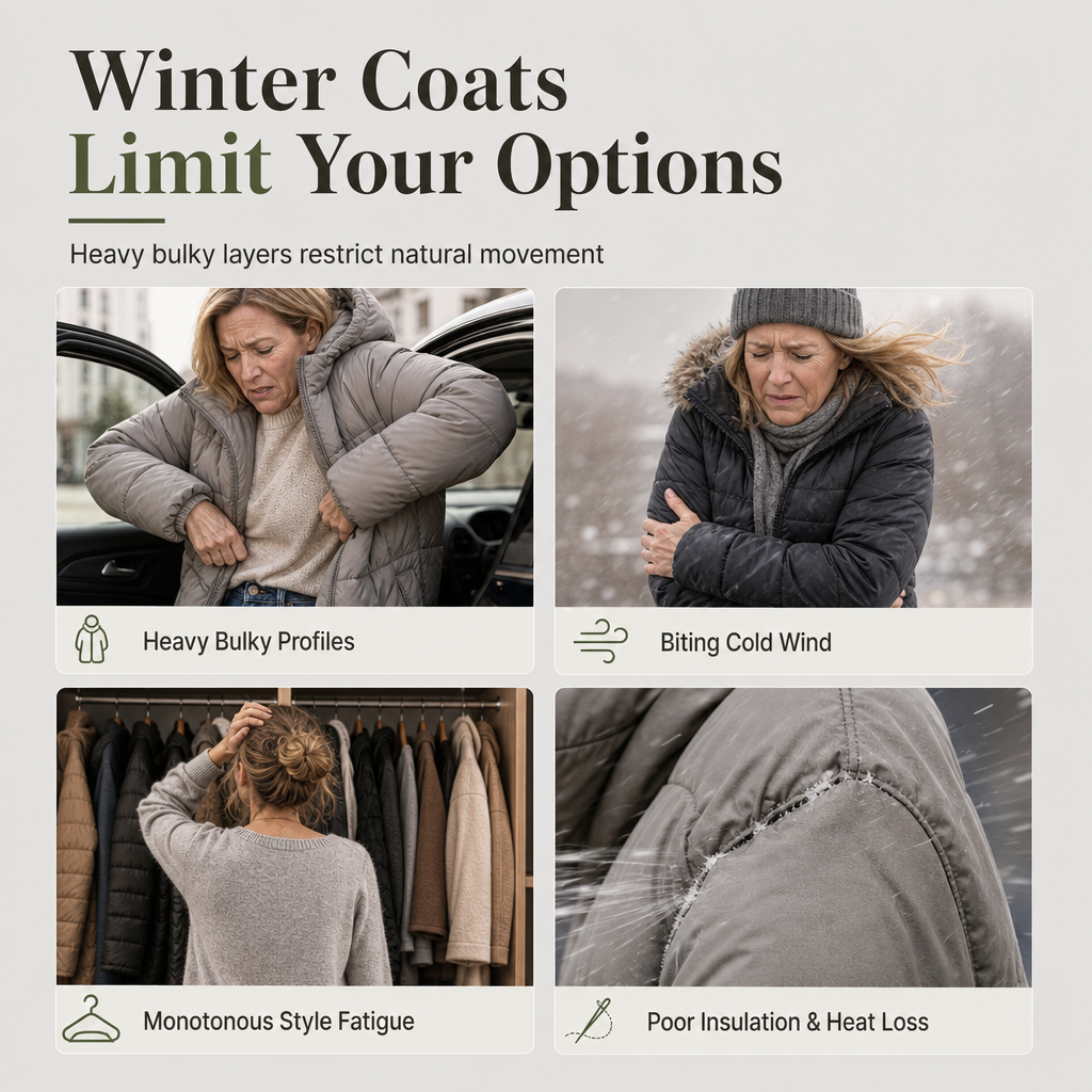 🧥 Two Looks, One Cozy Coat ⚡ Women's Reversible Hooded Padded Coat