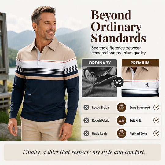 Men's Classic Color-Block Striped Top