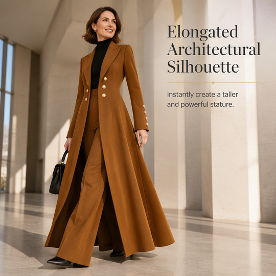 💖Women's Elegant Autumn 2 Piece Outfit Set with Retro Long Sleeve Coat and Simple Trousers