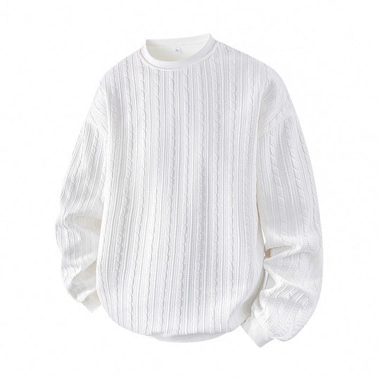 Men's Cable Knit Crewneck Sweatshirt