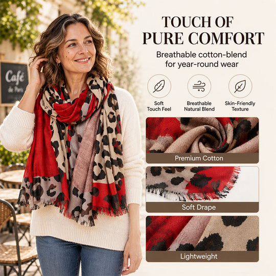 ✨🧣 Versatile Lightweight Leopard Print Shawl Scarf