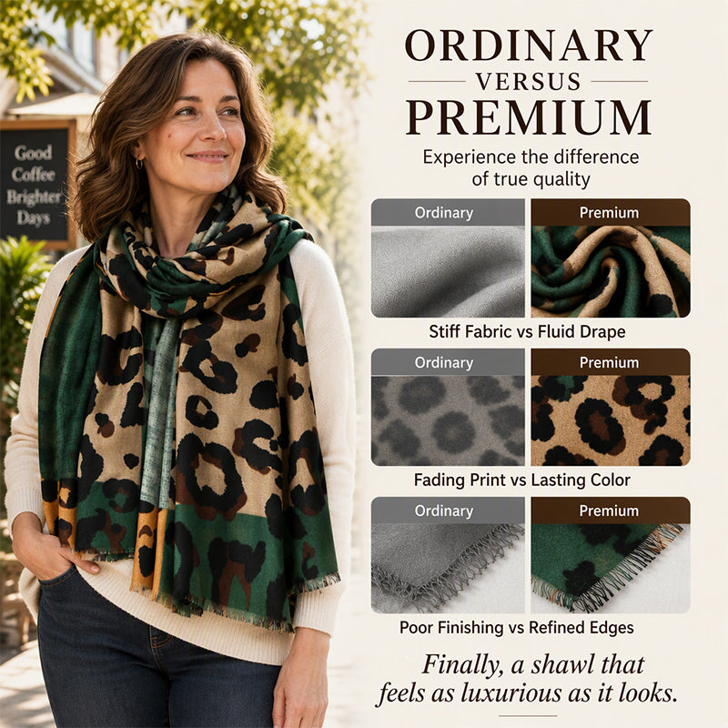 ✨🧣 Versatile Lightweight Leopard Print Shawl Scarf
