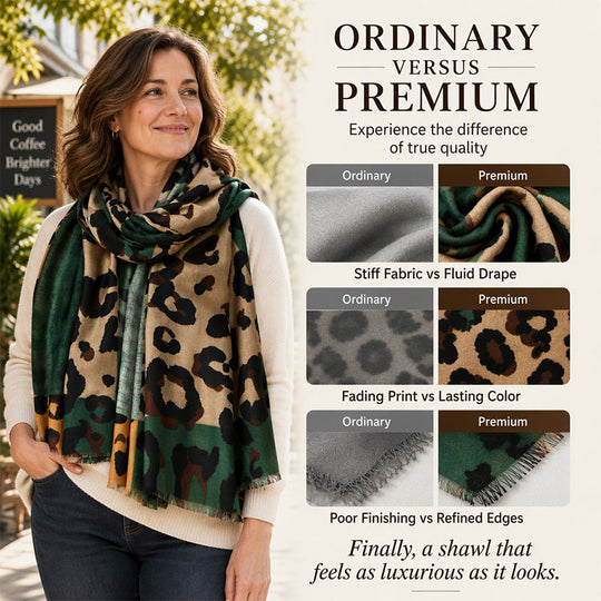 ✨🧣 Versatile Lightweight Leopard Print Shawl Scarf