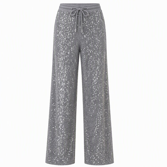 Women's Sparkling Sequin Wide-Leg Pants
