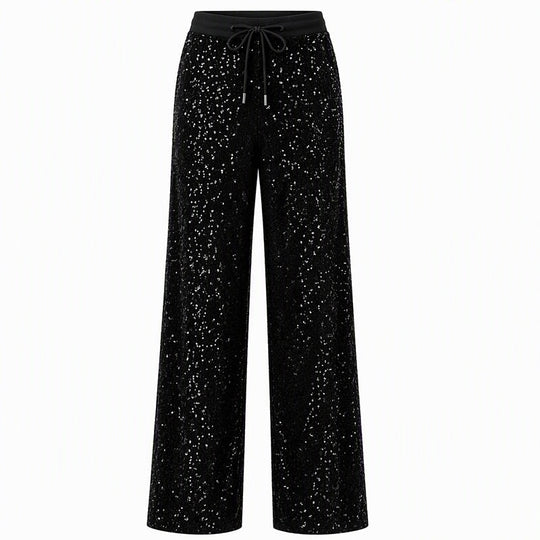 Women's Sparkling Sequin Wide-Leg Pants