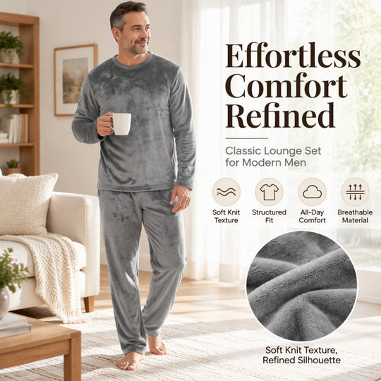 Men's Cozy Thermal Velvet Pajama Set