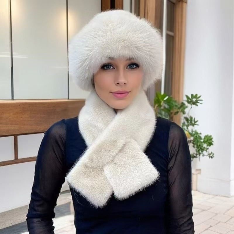 🎁 Soft Plush Feel, Ready-to-Gift Warm Set | Winter Thickened Scarf & Hat Set