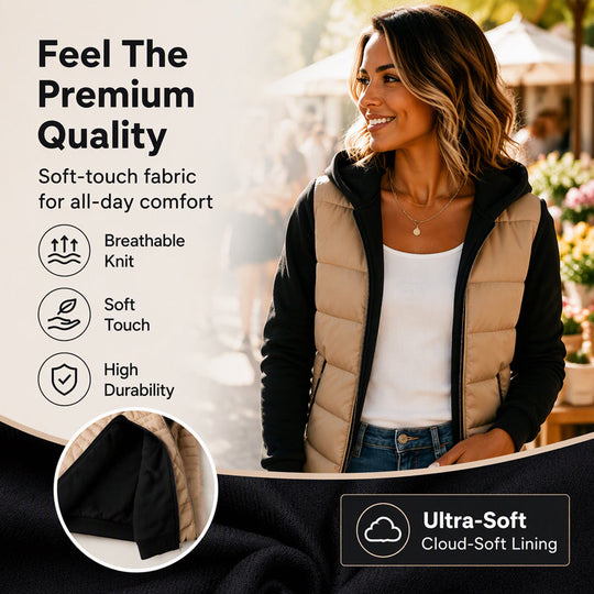 ❄️ Cold-Ready Warmth, Bold Color Contrast | Women's Color-Block Padded Hooded Jacket