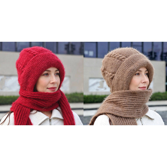 🧣 Toasty Comfort, Head-to-Neck Coverage | Women's Winter Warm Hooded Scarf