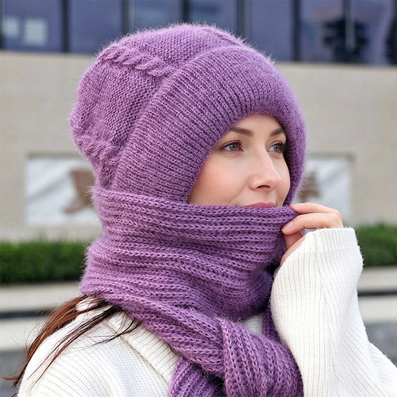 🧣 Toasty Comfort, Head-to-Neck Coverage | Women's Winter Warm Hooded Scarf