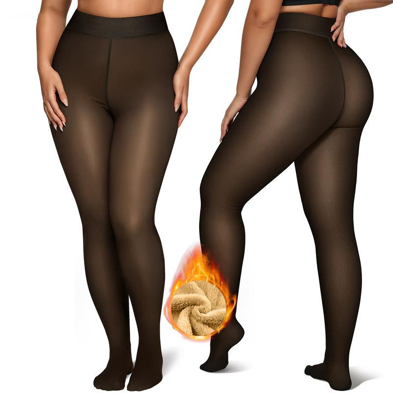 🎃50% off all new autumn clothing🍂🍂The Original Magic Fleece Lined Leggings Sheer Fake Translucent Pantyhose