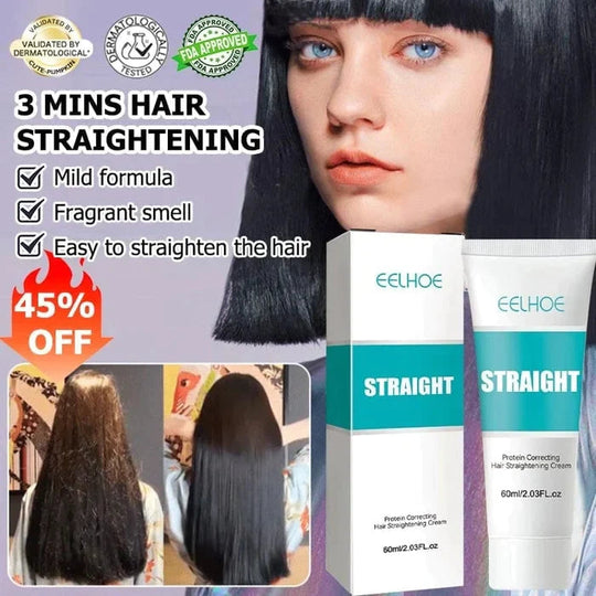 Buy 2 get 1 free-Silk and Keratin Treatment Hair Straightening Cream