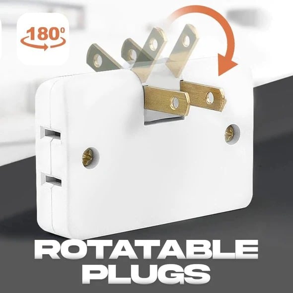 🌟Charging Artifact🥳180 Degrees Rotatable Socket Converter