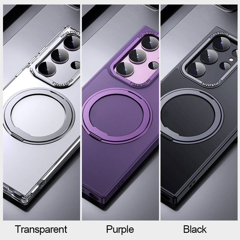 Magnetic MagSafe Bracket Matte Phone Case Cover for Samsung S23 Series