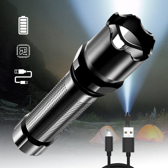 USB Rechargeable Portable Outdoor Flashlight