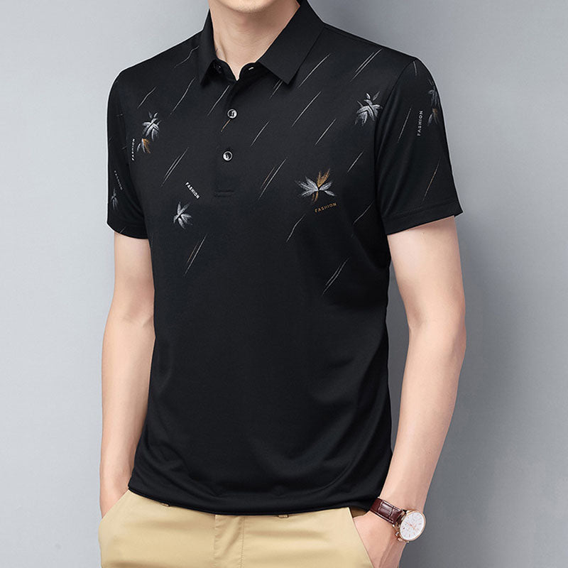 Maple Leaf Printing Polo Shirts for Men