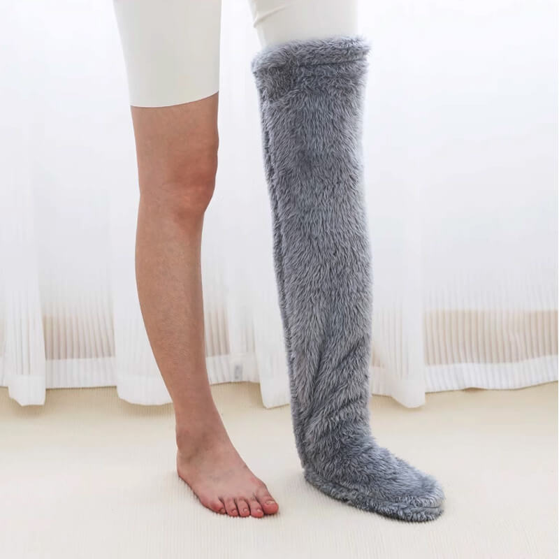 Fur fluffy floor knee socks