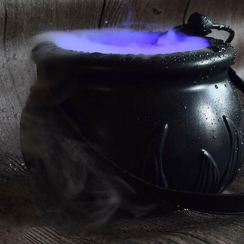 Halloween 12 LED Color Change Mist Maker Witch Jar