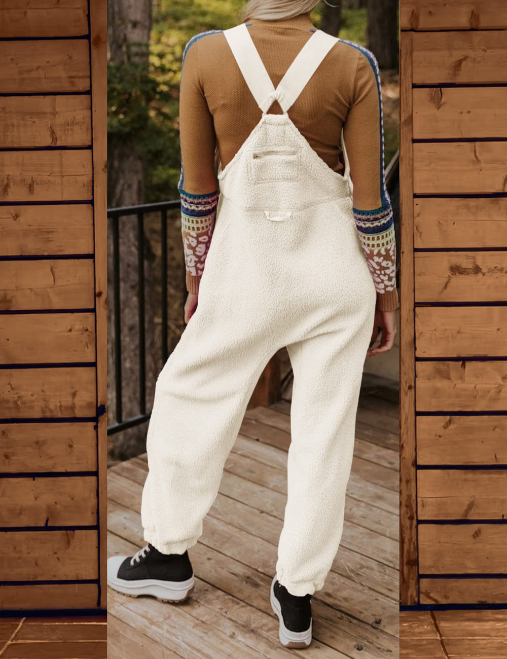 🔥2024 New Women's Fleece Warm Overalls Loose Casual Jumpsuits（59% OFF）