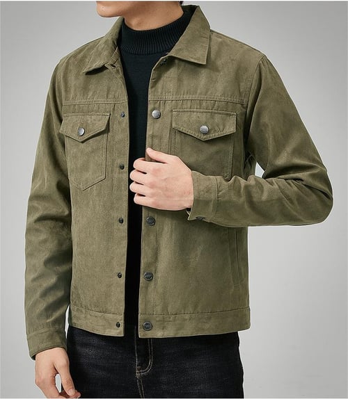 Men's Casual Suede Jacket