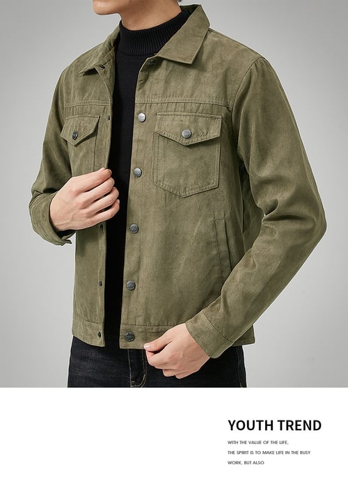 Men's Casual Suede Jacket